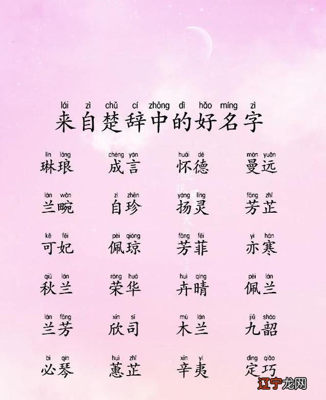 楚辞中惊艳的男孩名字