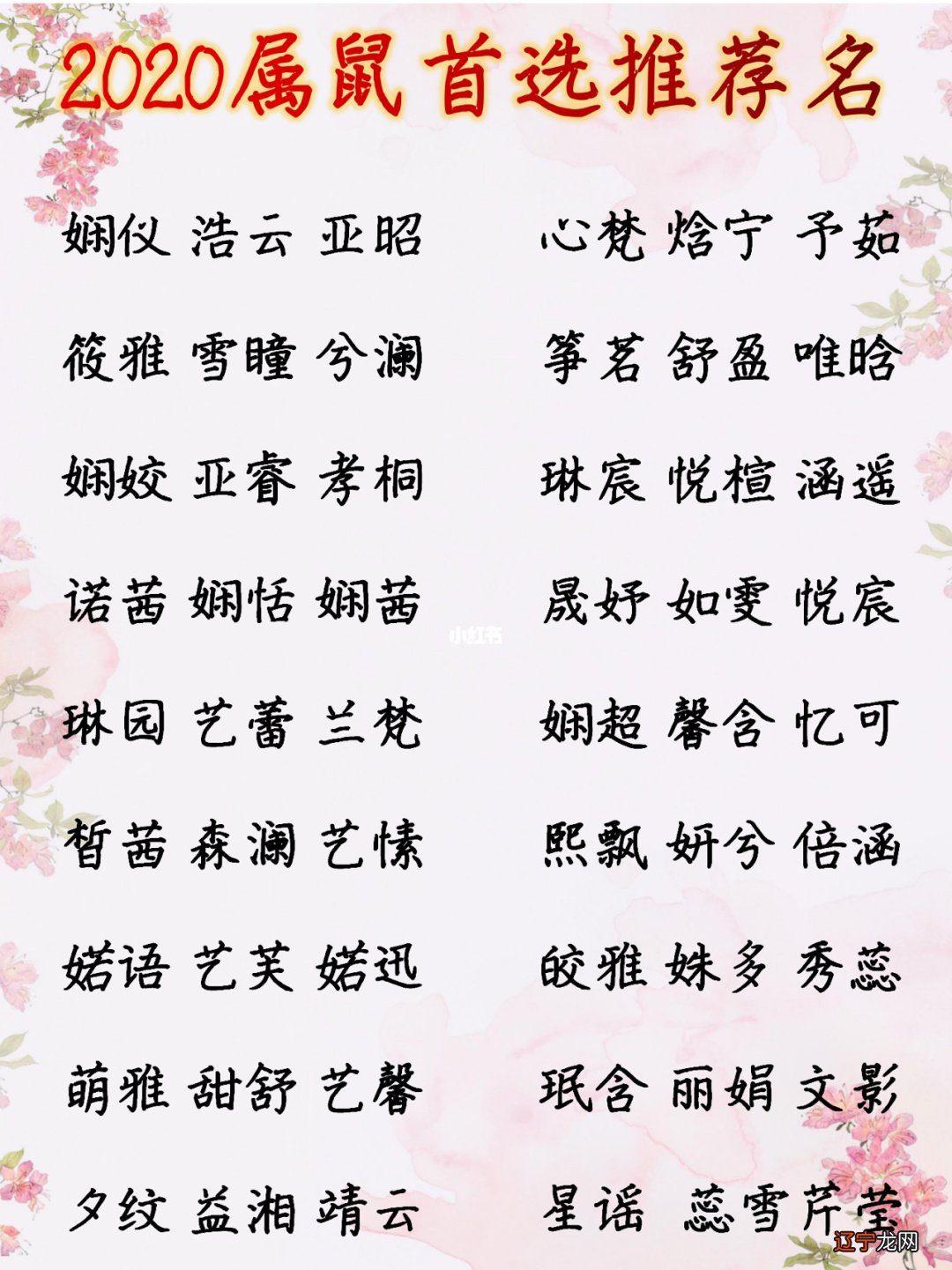 属鼠吉利名字女孩好听洋气