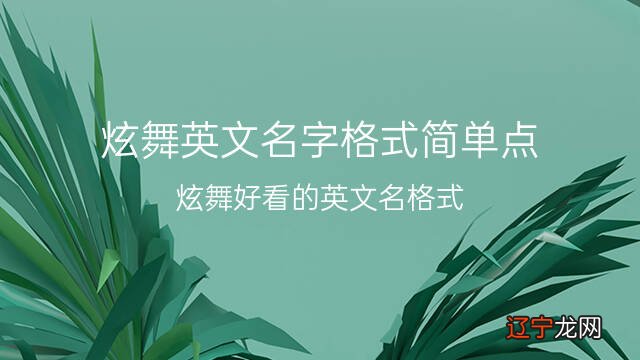 炫舞好看的英文名格式 炫舞英文名字格式简单点 50个