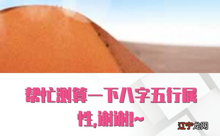 帮忙测算一下八字五行属性,谢谢!~