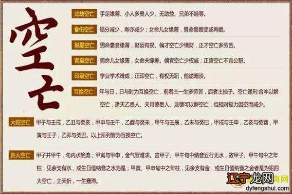 一下风水堂:八字中十神临空亡所代表的命理含义