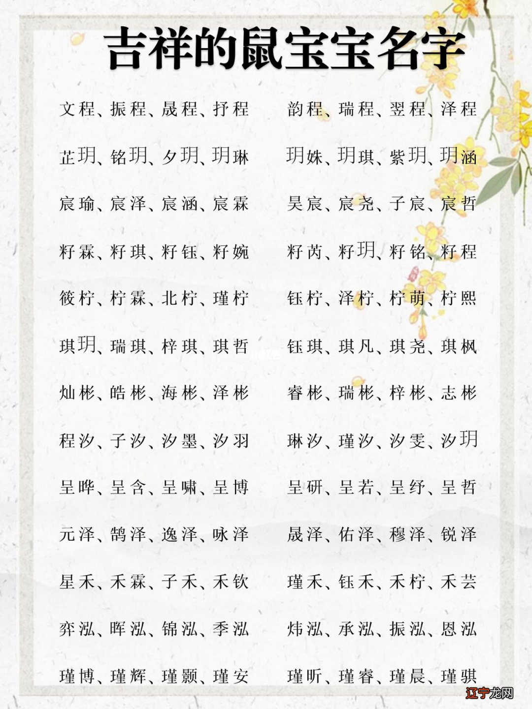 组图 “鸣”鼠年男孩新颖有涵养的名字有哪些