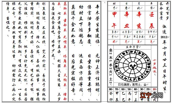 八字命理试题答案