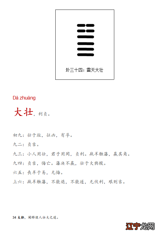 在易经六十四卦中,雷天大壮卦代表什么意思?