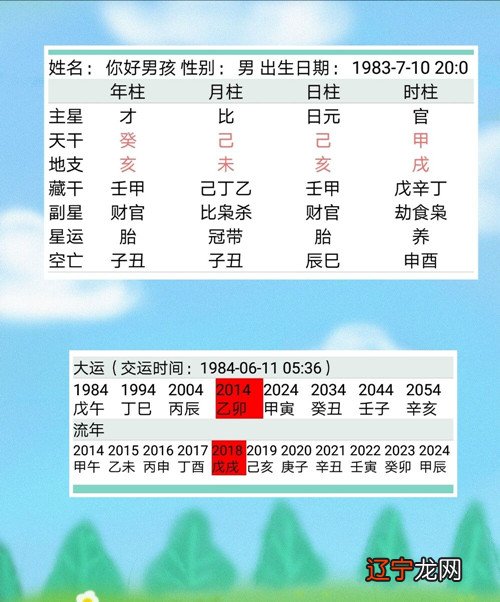 八字排盘看流年运势_八字看流年运势_八字测算流年运势