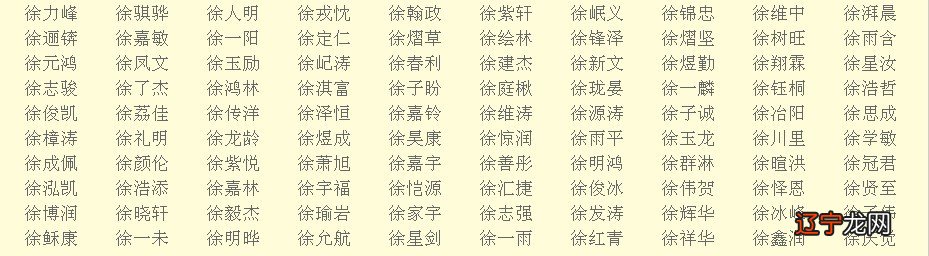 二 【每日一题】徐姓男孩的名带寓意