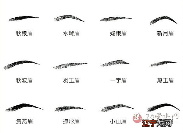 眉毛分为很多种形状，有些眉形长在这个人脸上