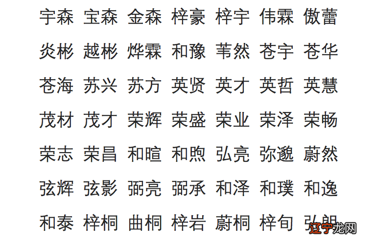 100分带木的男孩名字的文章内容，体现男孩人中龙凤之言