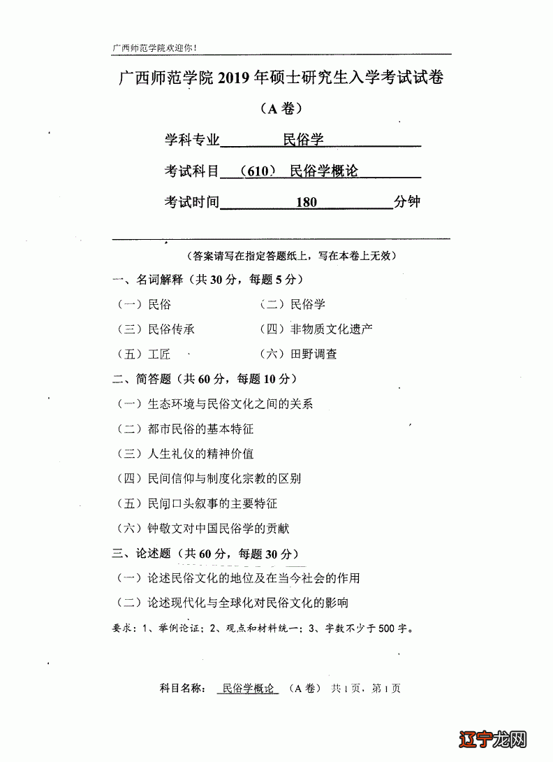 2016年民俗学考研英语选考专业学习内容及学习方法解析