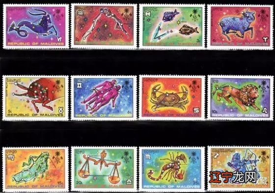 世界各地的十二星座邮票面值为加国内基本邮资永远邮票。