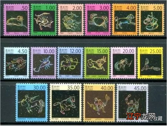 世界各地的十二星座邮票面值为加国内基本邮资永远邮票。