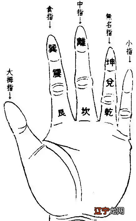 分宫、坤之间有一条红线,代表地球南极、北极的磁场