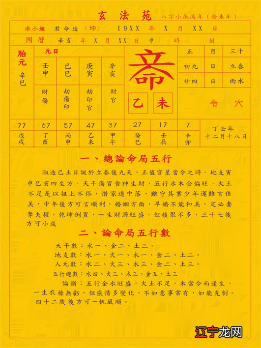 八字命理分析详细实例_如何分析八字命理_八字命理详细分析实例