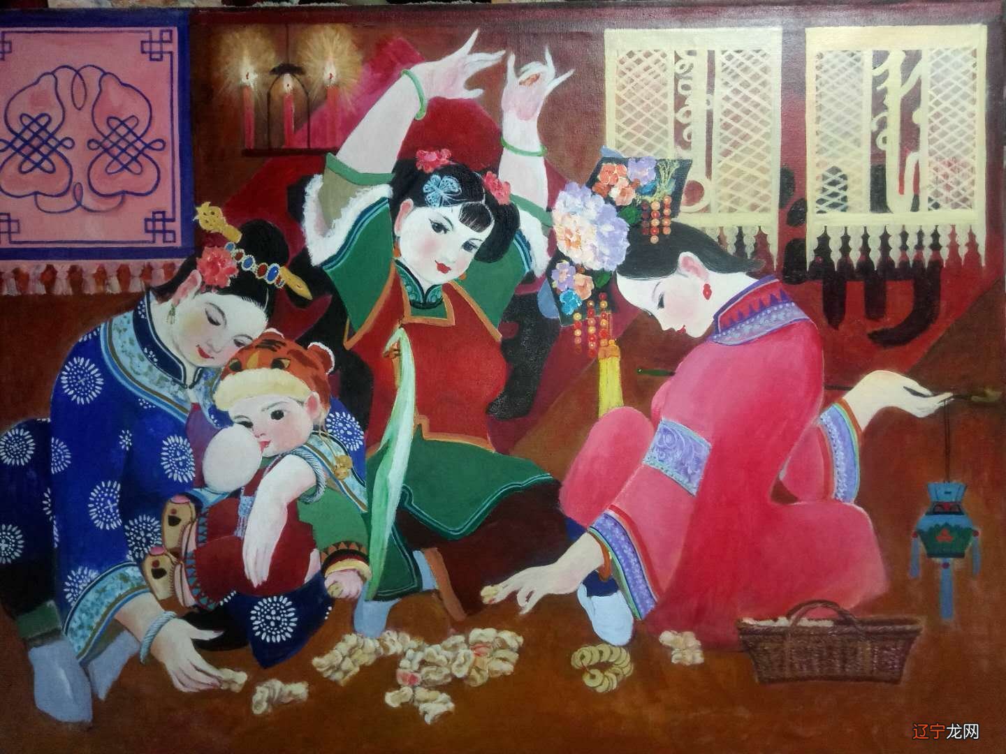 图 东丰农民画家更多地受到满族民俗的影响