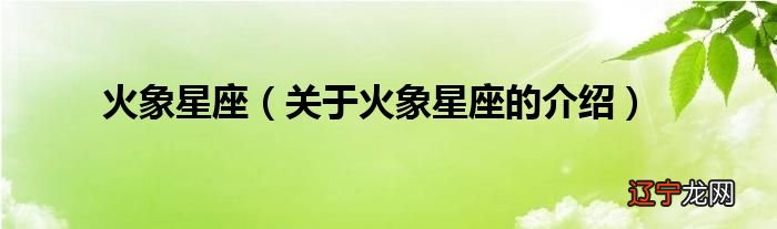 关于火象星座的文章_星座分土象风象火象_星座火象