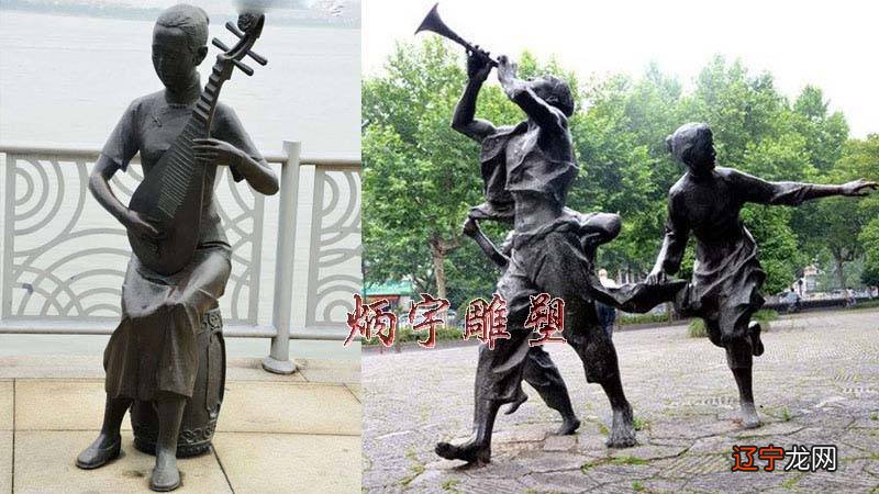 组图 陕北民俗雕塑打腰鼓人物雕塑户外广场景观雕塑