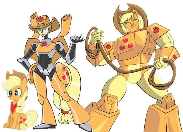 小马宝莉和变形金刚跨次元,碧琪搞笑当担,柔柔害羞抱紧自己