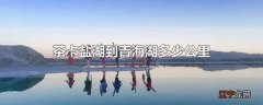 茶卡盐湖到青海湖多少公里